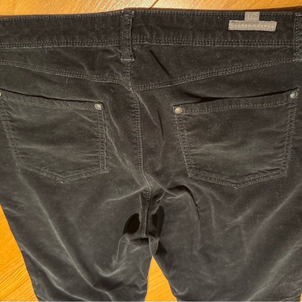 LC Lauren Conrad Women's Dark Corduroy Jeans Pants Trousers Size 12 - Picture 9 of 10